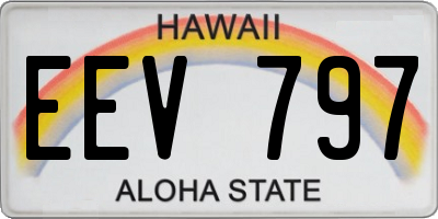 HI license plate EEV797