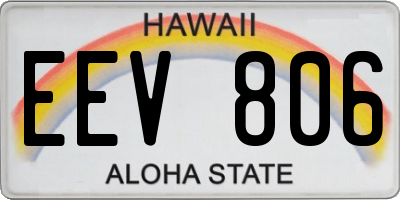 HI license plate EEV806
