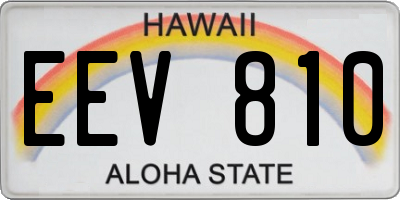 HI license plate EEV810