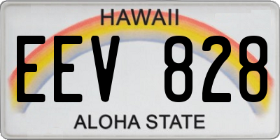 HI license plate EEV828