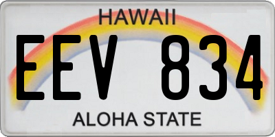 HI license plate EEV834
