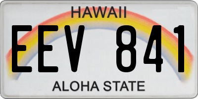 HI license plate EEV841