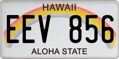 HI license plate EEV856