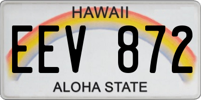 HI license plate EEV872