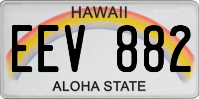 HI license plate EEV882