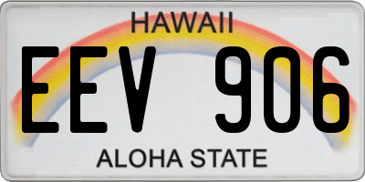 HI license plate EEV906