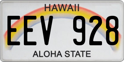 HI license plate EEV928