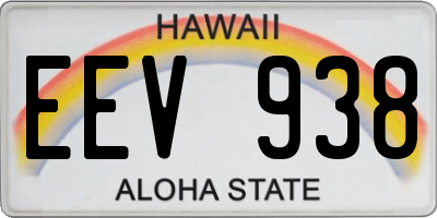 HI license plate EEV938