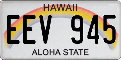 HI license plate EEV945