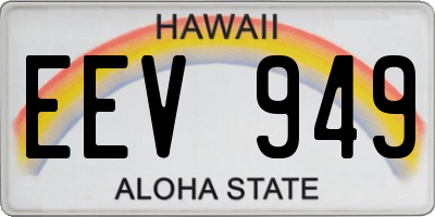 HI license plate EEV949