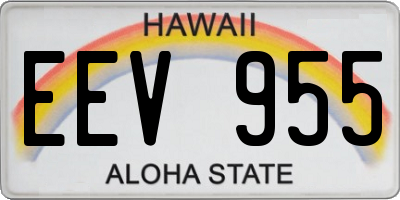 HI license plate EEV955