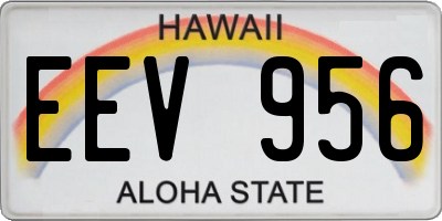 HI license plate EEV956