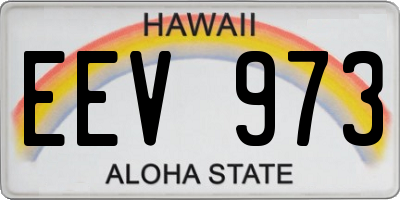 HI license plate EEV973