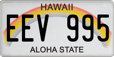 HI license plate EEV995