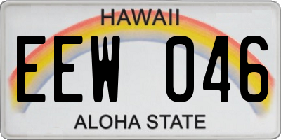 HI license plate EEW046