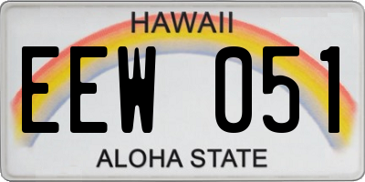 HI license plate EEW051