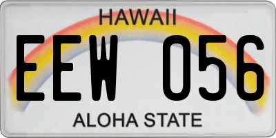 HI license plate EEW056