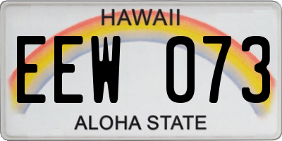 HI license plate EEW073