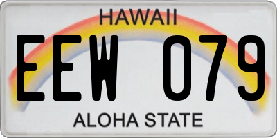 HI license plate EEW079