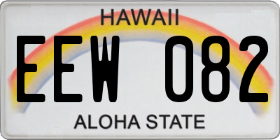 HI license plate EEW082