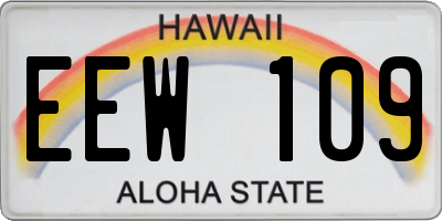HI license plate EEW109