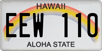 HI license plate EEW110