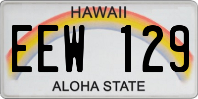 HI license plate EEW129