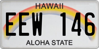 HI license plate EEW146