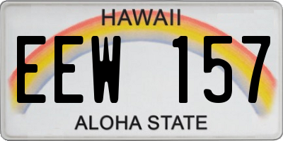 HI license plate EEW157