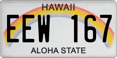 HI license plate EEW167