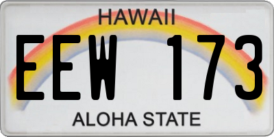 HI license plate EEW173