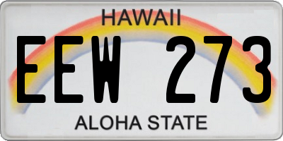 HI license plate EEW273