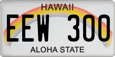 HI license plate EEW300
