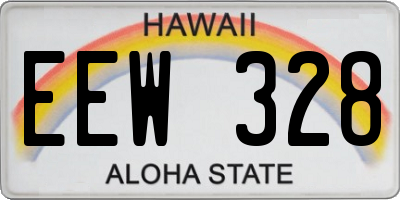 HI license plate EEW328
