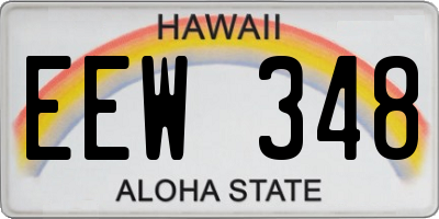 HI license plate EEW348