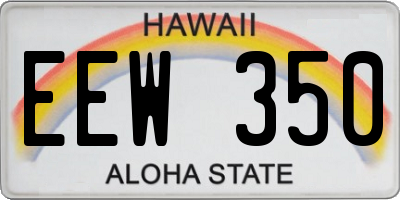 HI license plate EEW350