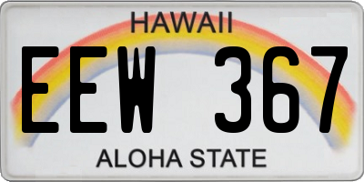 HI license plate EEW367