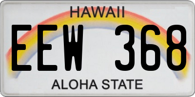 HI license plate EEW368