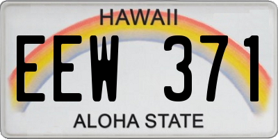 HI license plate EEW371