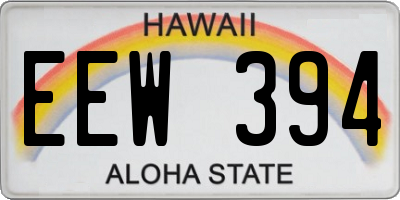 HI license plate EEW394