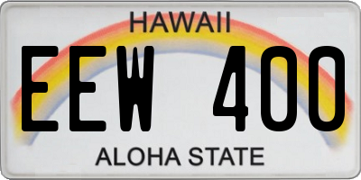 HI license plate EEW400