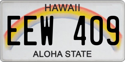 HI license plate EEW409