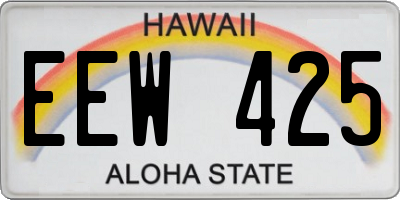HI license plate EEW425