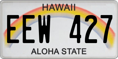 HI license plate EEW427