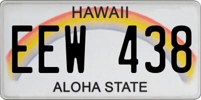 HI license plate EEW438