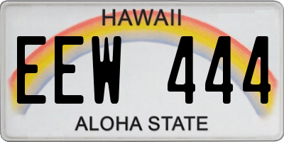HI license plate EEW444