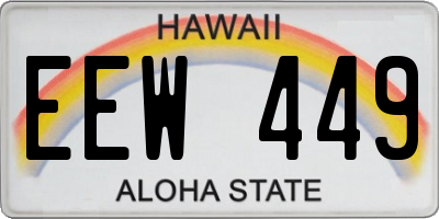 HI license plate EEW449