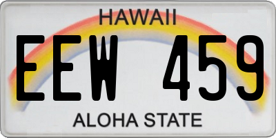 HI license plate EEW459