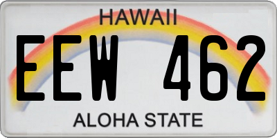 HI license plate EEW462
