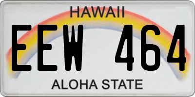 HI license plate EEW464